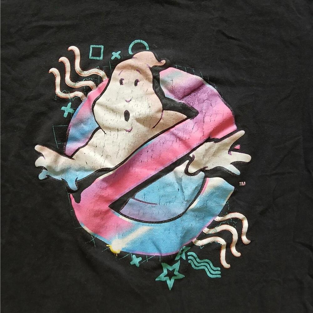 Unisex black Ghostbusters t-shirt, size large - Picture 2 of 3